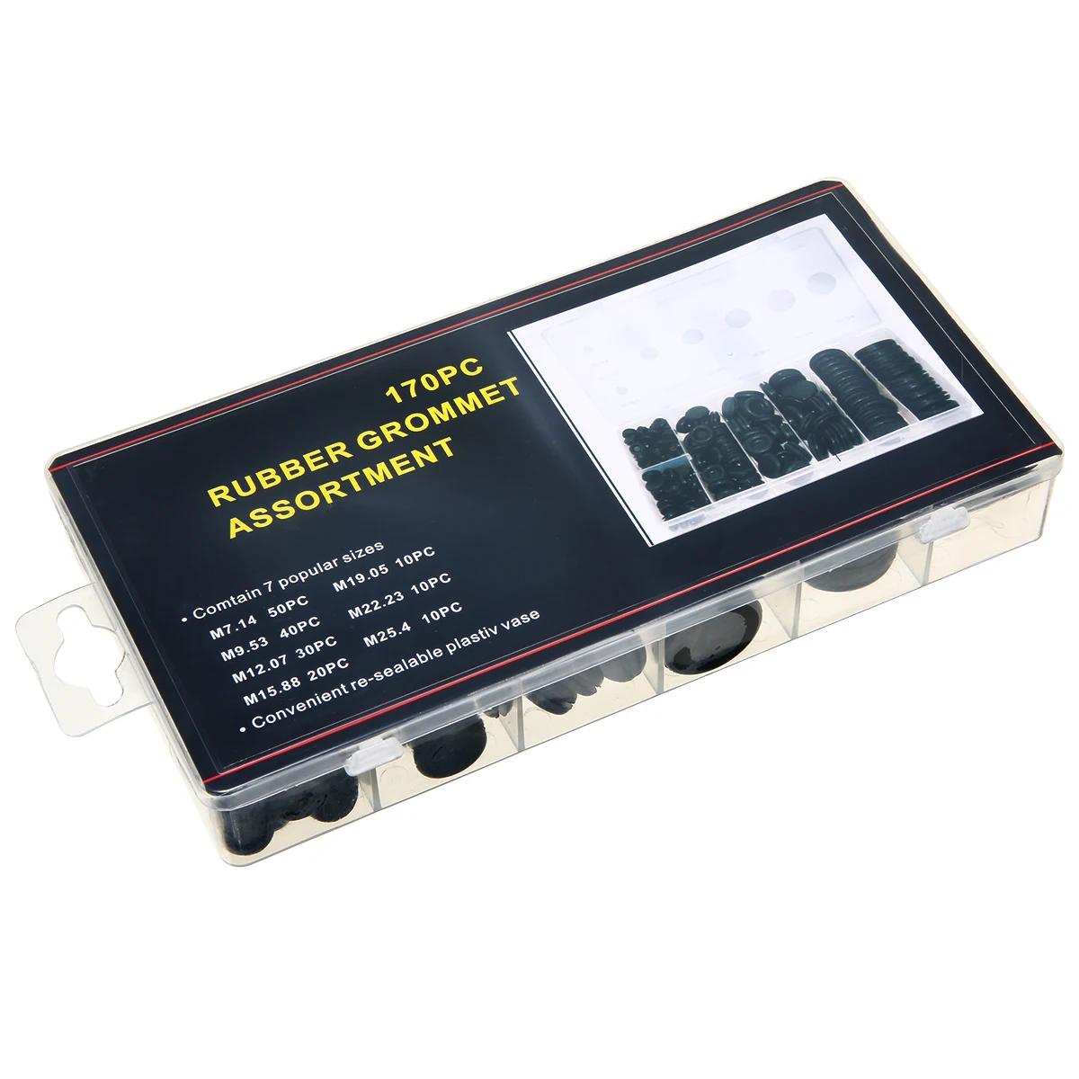 170PCS Electrical Rubber Seal Ring Grommet Firewall Hole Plug Set Car Auto Electrical Wire Gasket Kit For Water Pipe Spray