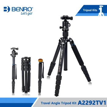 

Benro A2292TV1 Tripod Portable Flexible Aluminum Monopod V1 Ballhead 5 Section Carrying Bag Max Loading 14kg DHL Free Shipping