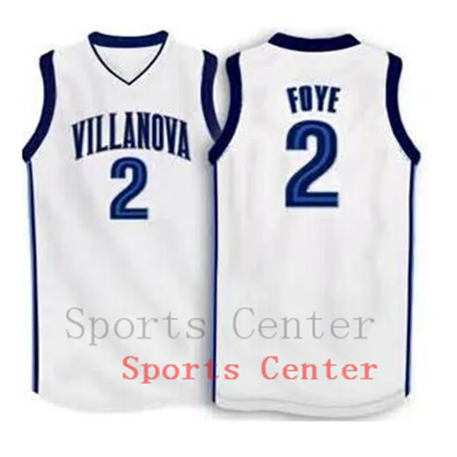 2 Randy Foye Villanova Wildcats basketball jersey Blue white Throwback
