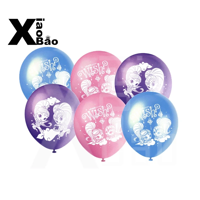 

10Pcs Shimmer and Shine Latex Balloons Princess Toys 12inch Foil Ball Party Favor Decoration Supplies Kid Foil Balloon Girl Best