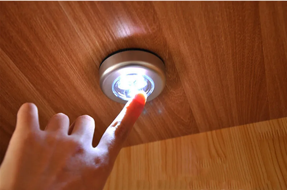 Mini Car LED Night Light Battery Power Enery Saving Wardrobe Refrigerator Kitchen Closet Stick Touch Celling Lamp (11)