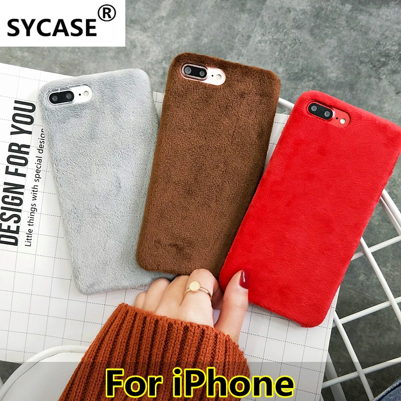 SYCASE для iPhone 6 S 7 8 Plus X XR Xs Max отличный плюшевый все включено анти-осенний мягкий