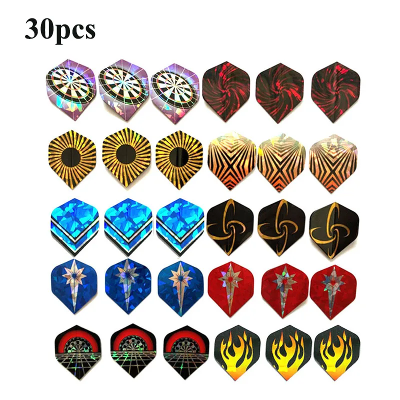 

Reflective 15/30 PCS PVC Laser Dart Wing Set A B C Darts Flights High Quality Durable Nice dart Flights Set