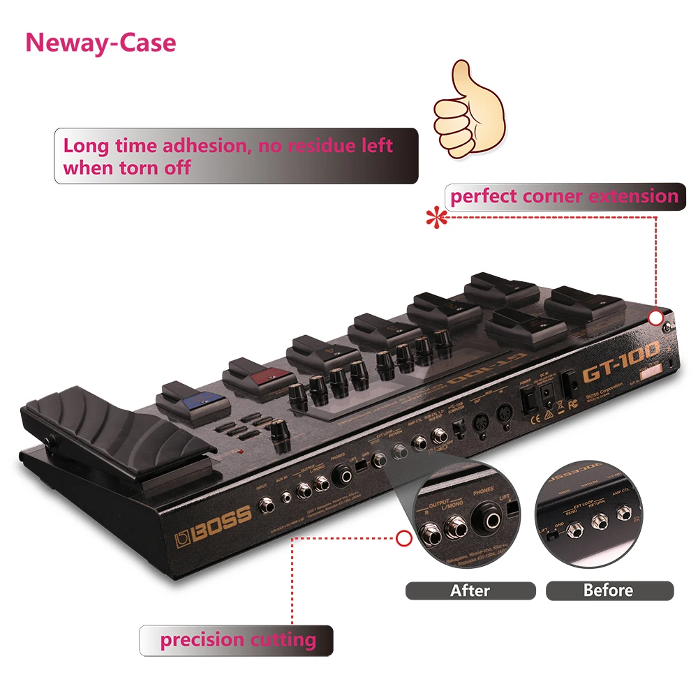 Neway-Case Electric Guitar Multi Effect Protector Film for BOSS GT-100 Guitar Pedal Effects Accessories