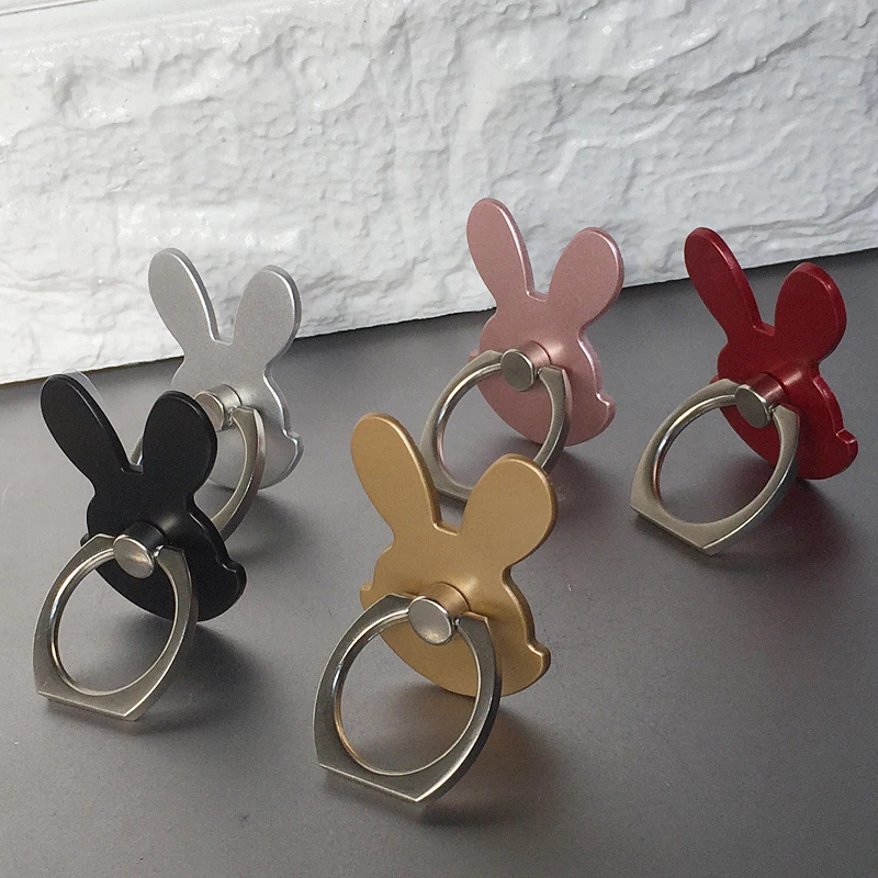 Universal Rabbit Design Phone Holder 360 Degree Metal Finger Ring Mobile Phone Stand Holder For iPhone Samsung Case Couqa Caqa Universal Rabbit Design Phone Holder 360 Degree Metal Finger Ring Mobile Phone Stand Holder For iPhone Samsung Case Couqa Caqa