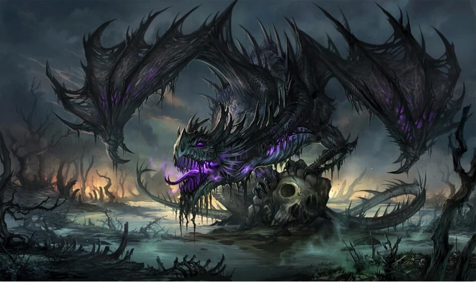 

Modern wall art Fantasy art dragons beasts skulls Canvas Prints Painting Pictures Decor For Living Room Poster Print A