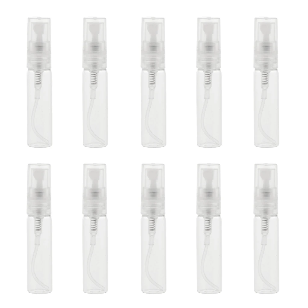 20pcs Mini Clear 3ml 5ml  Glass Bottle Spray Refillable Fragrance Perfume Empty Scent Fine Mist Bottle For Travel Party
