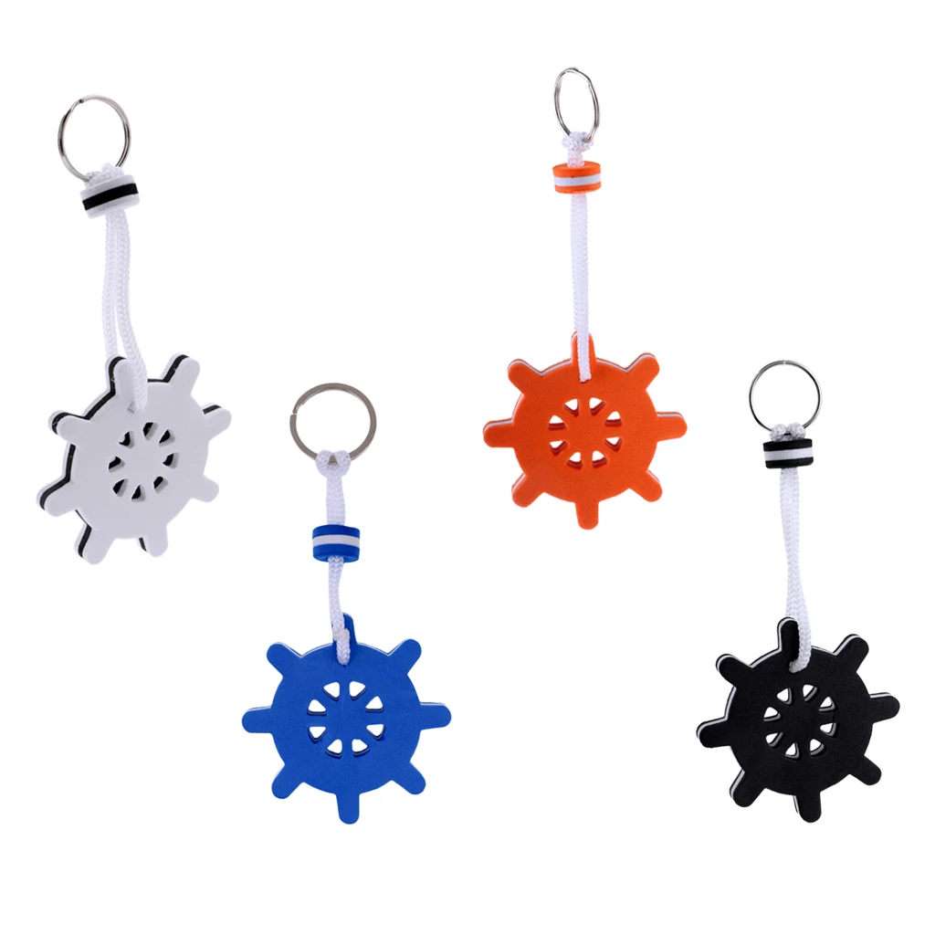 4pcs EVA Floating Key Ring Marine Boat Nautical Kayaking Water Sports Floating Foam Keychain 