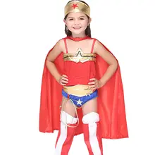 Carnaval Wonder Woman Costume For Kids Halloween Superman Performing Accessories Girls font b Anime b font