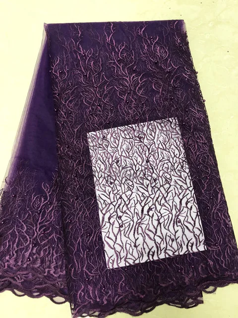 Африканская кружевная ткань вышитая кружевная ткань в нигерийском стиле Свадебная Высококачественная французская Тюлевая кружевная ткань для свадебной вечеринки ZA35 - Цвет: As Picture