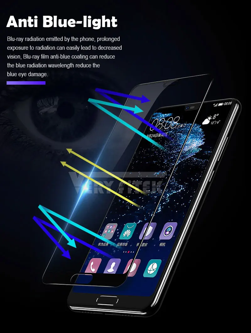 3D Full Coverage Tempered Glass For Huawei P10 Plus P10 P9 P8 Lite Screen Protector for Huawei P20 Lite P20 Pro Anti Blue Light (6)