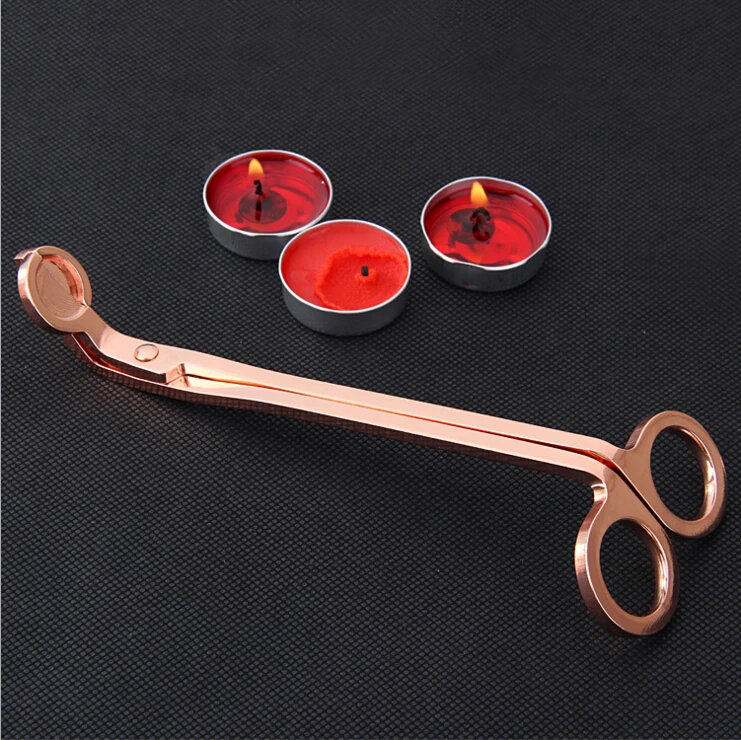 Light and Portable Stainless Steel Candle Scissors Long Handle Smooth