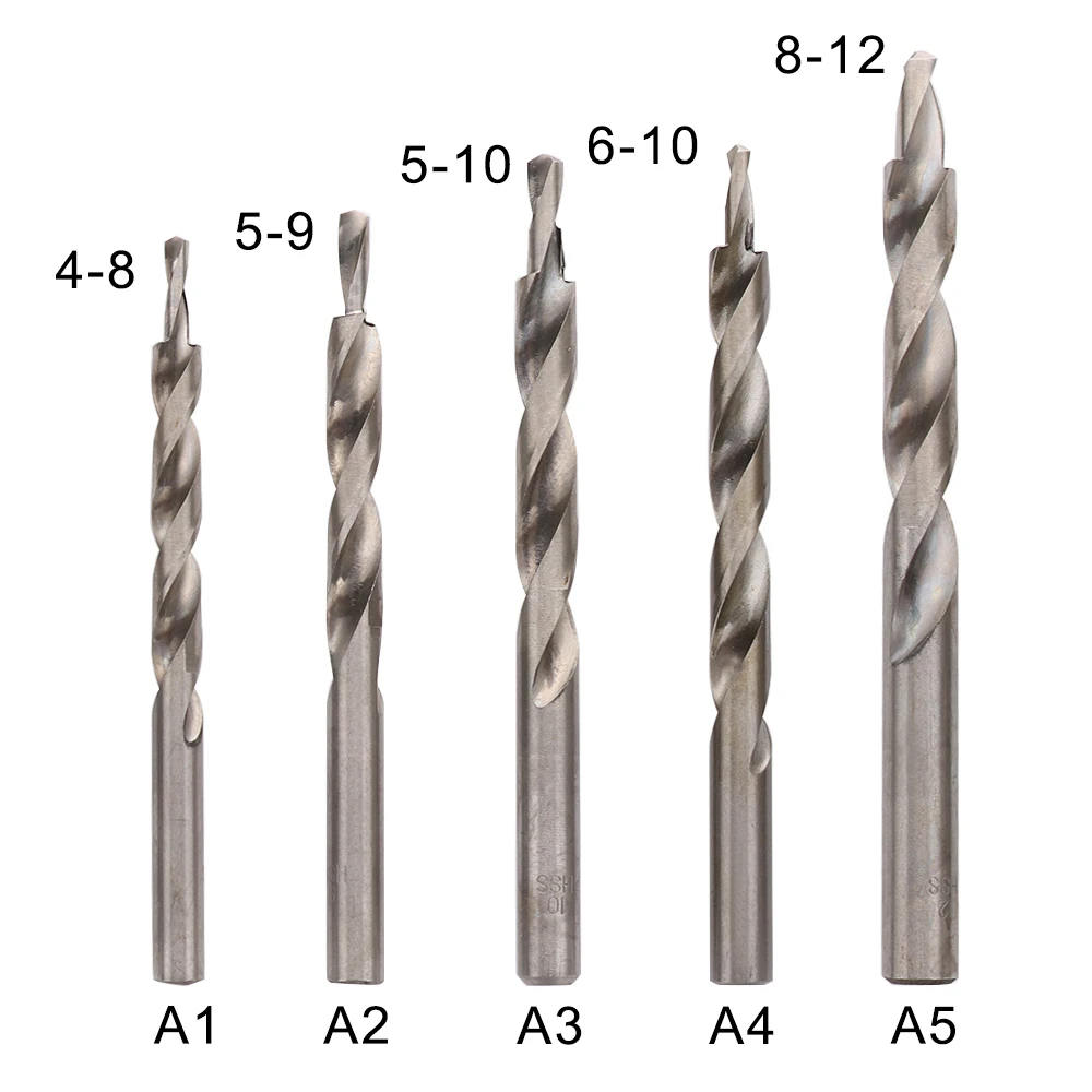 4-8/5-9/5-10/6-10/8-12 мм HSS Твист Шаг сверло карманное отверстие сверла деревянные сверла