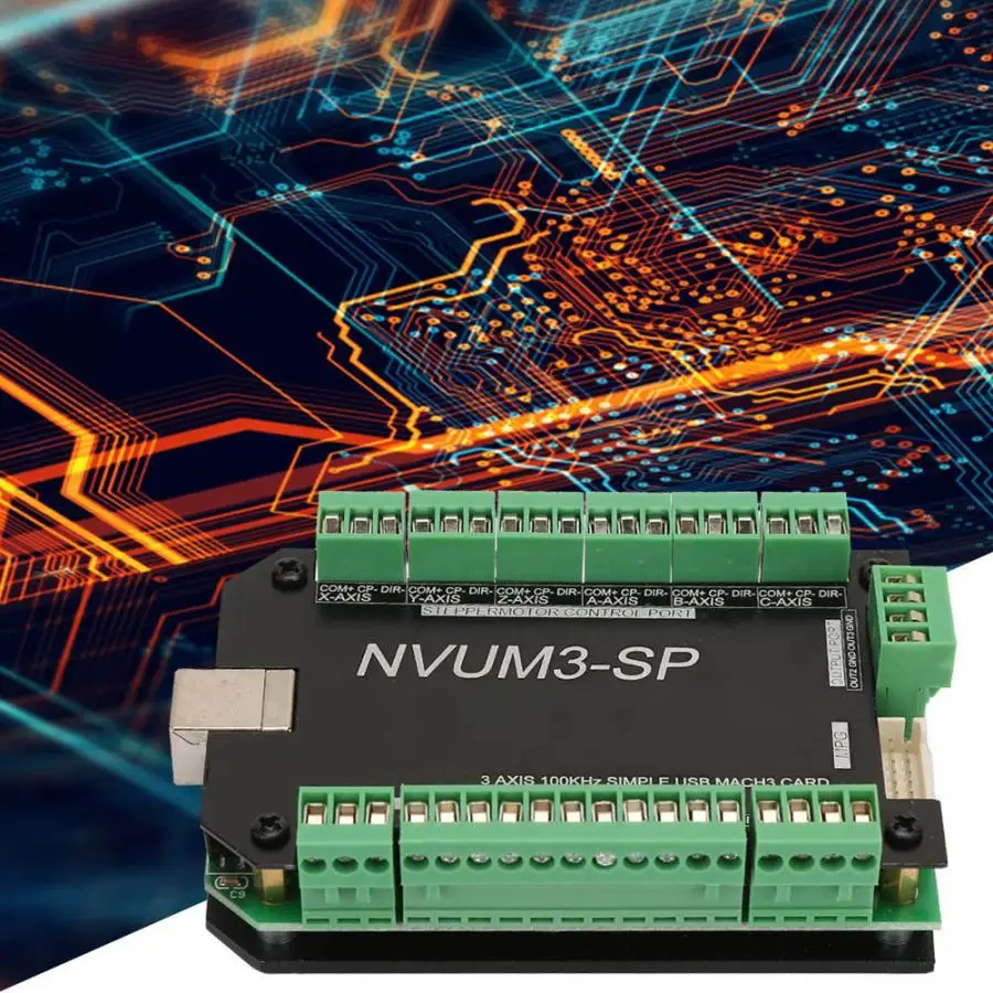

cnc controller USB MACH3 Motion Controller Card 3-Alse 100kHz Breakout Board for Stepper Motor NVUM3-SP cnc lathe kit