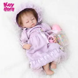 16 дюймов Мягкие силиконовые куклы Reborn Baby 40 см Ткань тело новорожденный Boneca reborn Realista для детских игрушек модные куклы