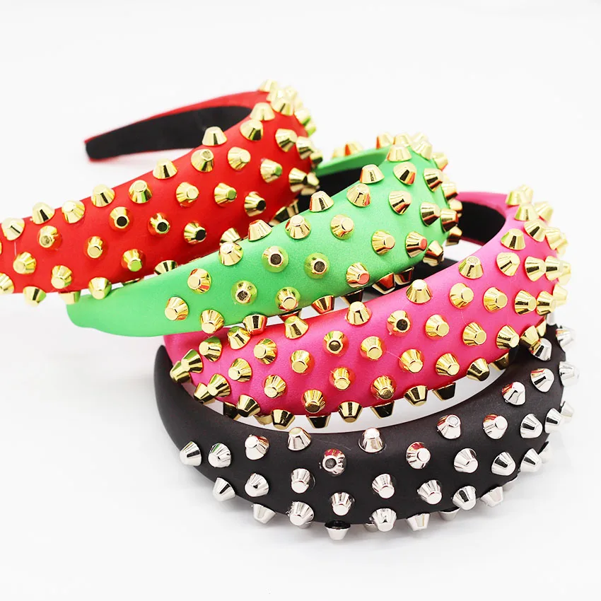 Модная разноцветная повязка на голову в стиле барокко для диких танцев, вечеринок, ночных клубов, металлическая повязка на голову 958