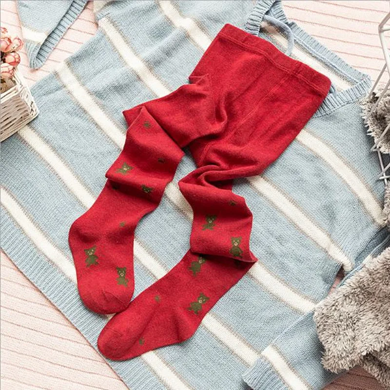 Girls Baby Tights Pantyhose Spring Autumn Cotton Bears Tight 5