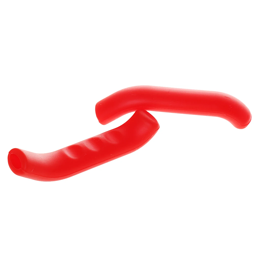 Universal Waterproof Soft Silicone Non-slip Bicycle Brake Lever Grip Protector Gel Brake Handle Lever Cover Red
