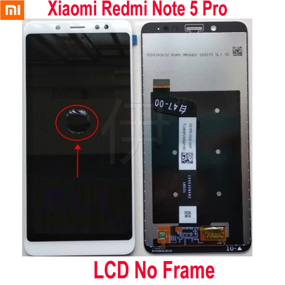 Лучший Xiaomi Redmi Note 5 Pro MEG7S ЖК-дисплей 10 точечный кодирующий преобразователь сенсорного экрана в сборе с рамкой Hongmi Note5 сенсор