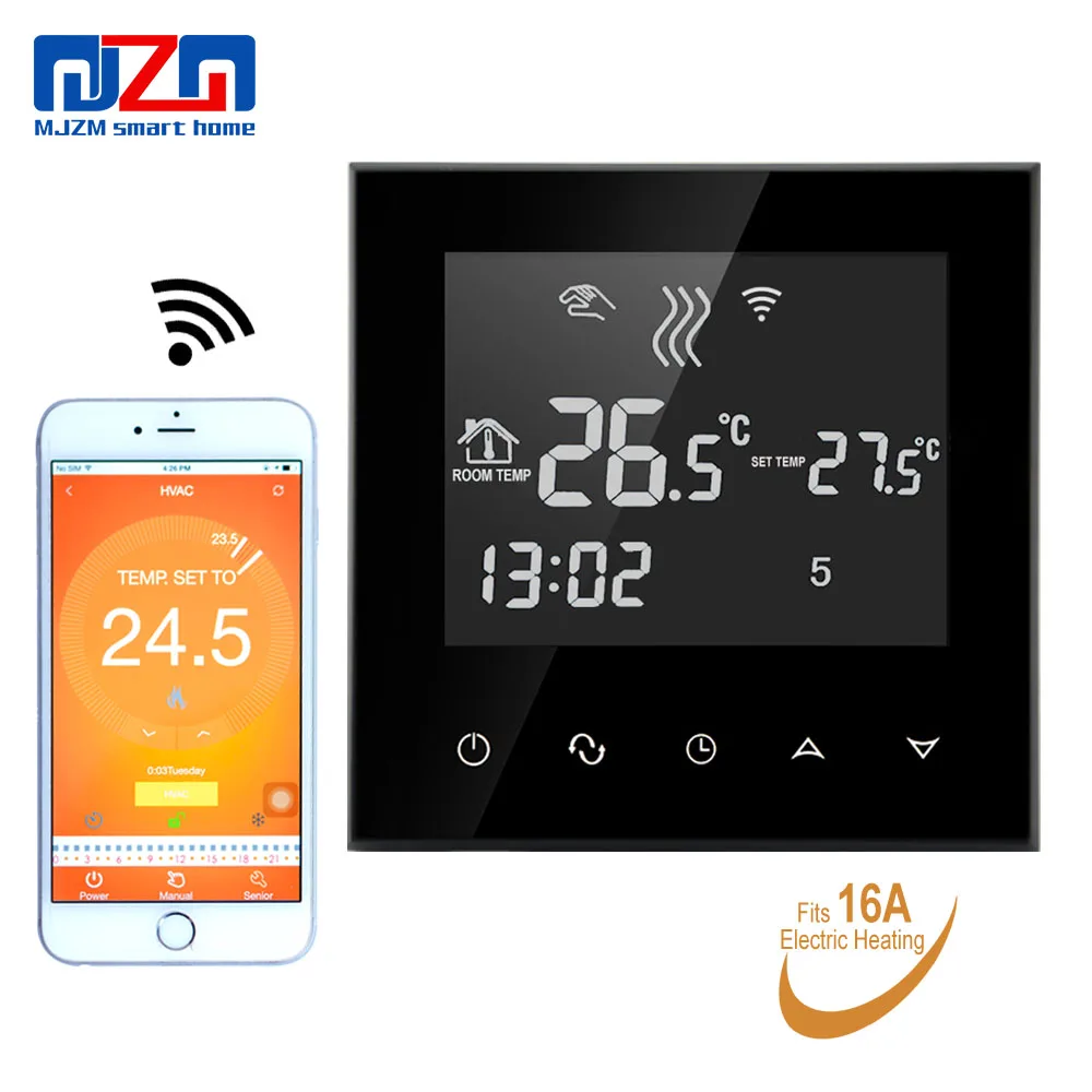 Терморегулятор MJZM 16A03 4HH WiFi термостат для подогрева пола электрическая комната