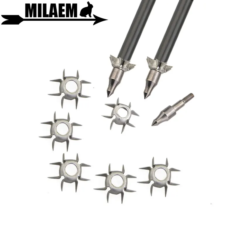 

50pcs Archery Arrowhead 8 Paw Judo ID 6.2 mm OD 10 mm Target Point Tips Hunting Arrow Accessories
