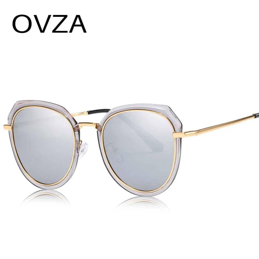 

OVZA Cat Eye Polarized Sunglasses Women Brand Designer Ladies Mirror Sunglasses Reflective Coating Driving Glasses Fashion S1295