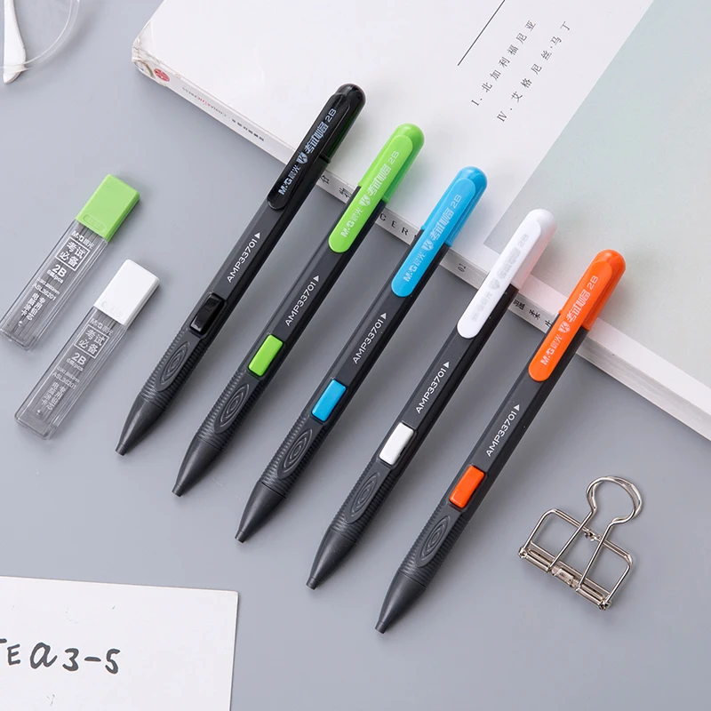M&g 2b Mechanical Pencil 0.9mm*1.8mm, Plastic Automatic Pencils For
