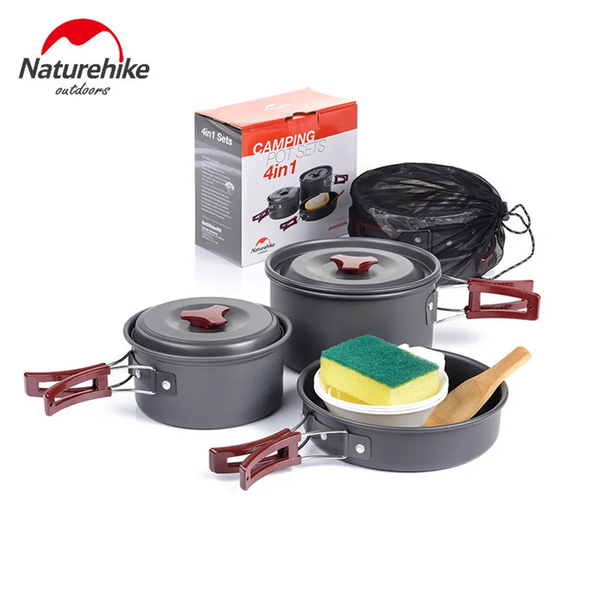 

Naturehike Outdoor Kitchen Camping Cookware 2-3 People Picnic Set Trekking Tableware Fire Maple Equipment Cup For Tourism VK076