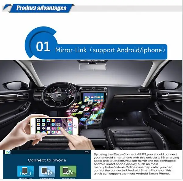 Excellent 7" 2Din 1024*600 Android 7.1 Car Tap PC Tablet 2 din Universal For Toota GPS Navigation BT Radio Stereo Audio Player(No DVD) 3