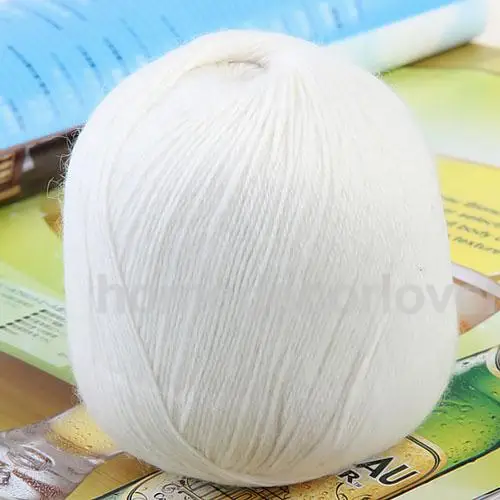 Мягкий 95% козий кашемир шерсть вязание белый 400 м (437yd)|cashmere wool|wool knittingcashmere knitting wool |