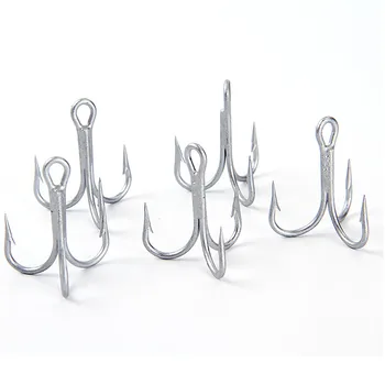 

FISH KING high carbon steel fishing hook 1Pack FishHook 2/0# 1/0# 1# 2# Fishing hook Tackle Round Bent Treble pesca accssories