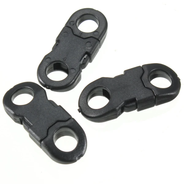 

10Pcs Buckles Hook Black For Paracord Bracelets Plastic Clasp Side Release