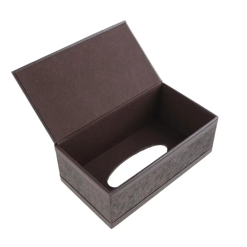 Кожаная Коробка для салфеток, прямоугольная квадратная ручка для дома, удаленное хранение, Настольная бумага для органайзера, салфеток, полотенец, держатель, Диспенсер, чехол