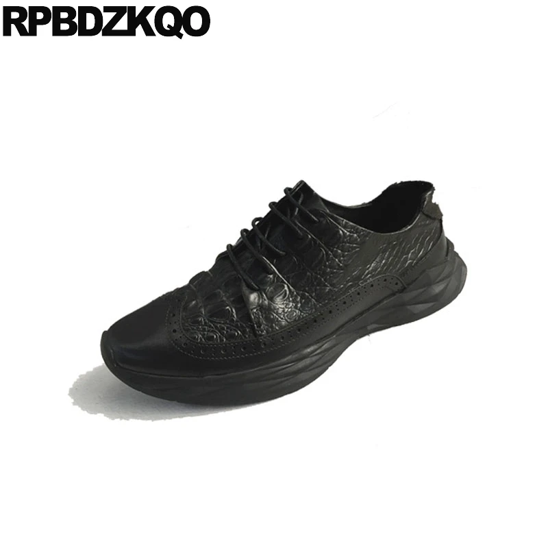 black brogue trainers