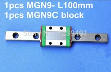 1pcs 9mm linear rail guide MGN9 100mm with mini MGN9C linear block 9mm for linear guide mgn9 550mm l 550mm for linear rail way mgn9c or mgn9h for long linear carriage for cnc x y z axis