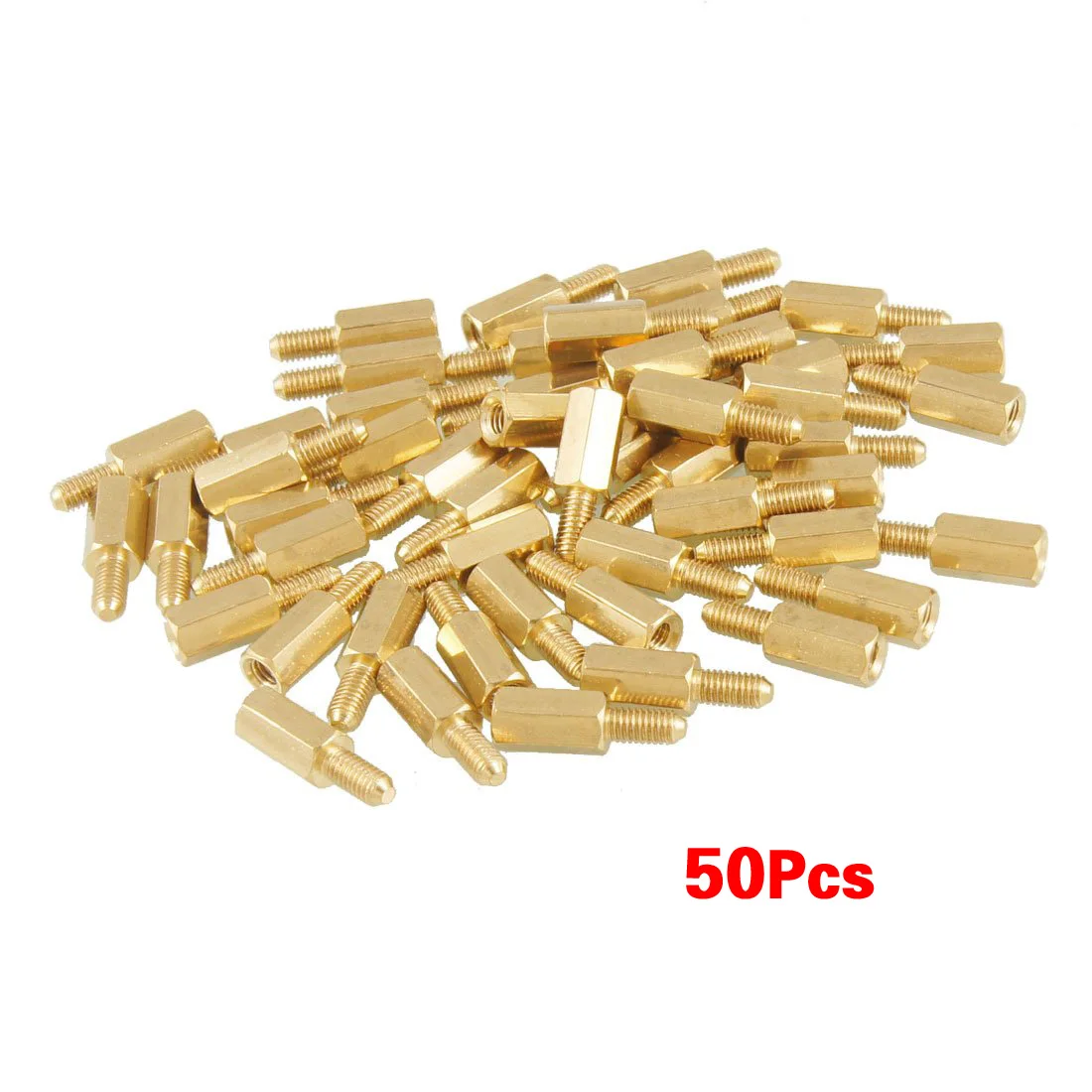 Promotion 50 Pcs Brass Screw Thread Pcb Stand Off Spacer M3 Male X M3 Female 6Mm huismerk kopen in de aanbieding