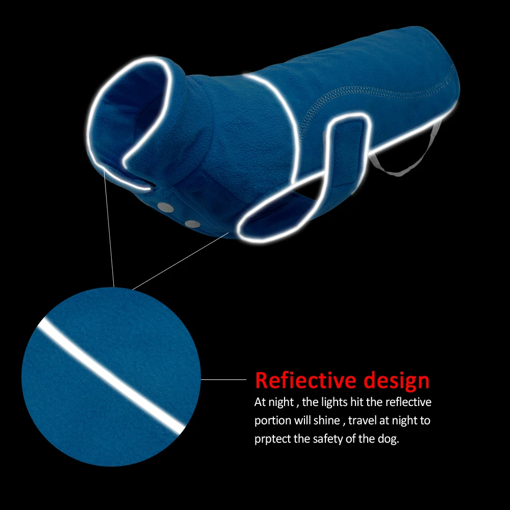 Флисовая одежда для собак, светоотражающий теплый зимний жилет, куртка для маленьких, средних и больших собак, бульдог, roupas para cachorro