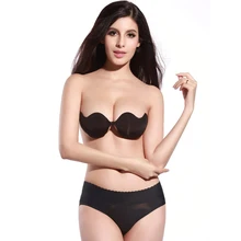 Женские многоразовые Самоклеящиеся Push Up Силиконовый бюст застежка спереди сексуальная V-Форма спинки Невидимый бюстгальтер без бретелек