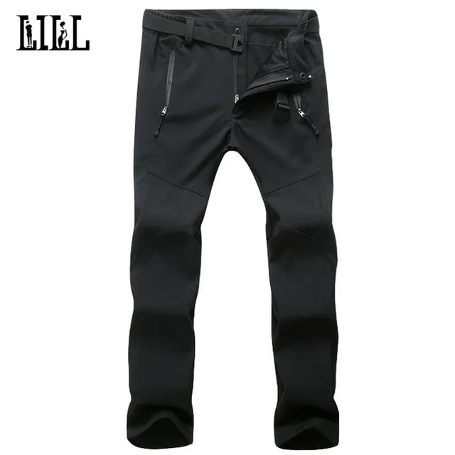 fishing camping hiking softshell pants men outdoor fleece