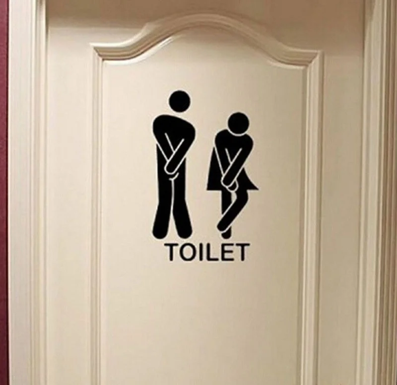

Hot Sales Toilet Door Stick Man/Women Door Stickers Vinyl Decals Decoration Sign Art Fashion Decor