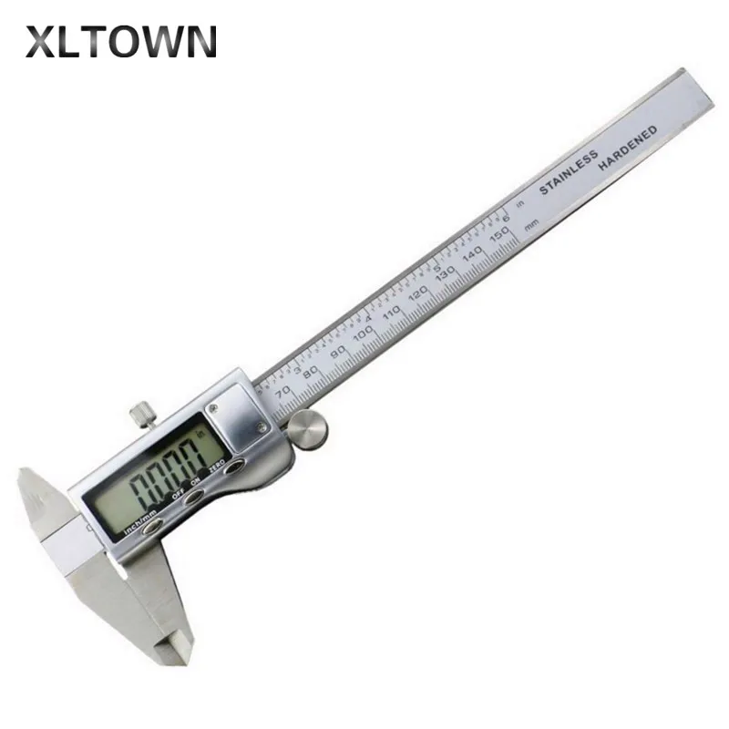 

Xltown metal material 6 "/ 0-150mm LCD Screen Smooth-gliding Durable Stainless Steel Digital Caliper Electronic Measuring Tool