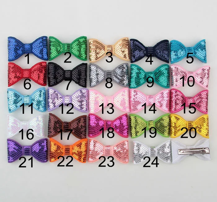 Yundfly 10 шт./лот для маленьких девочек 2 &quotВышивка блесток банты зажимы Узел