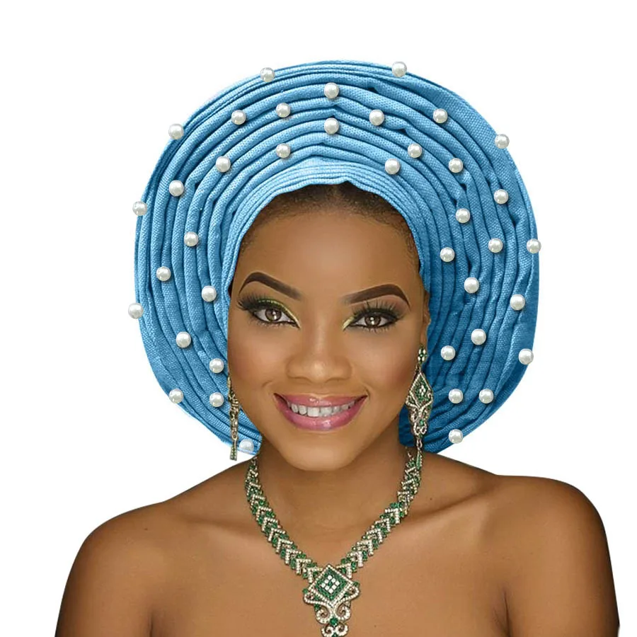 african headtie aso oke gele headtie african head wrap fashion nigerian aso ebi gele turban women aso oke head gear (6)