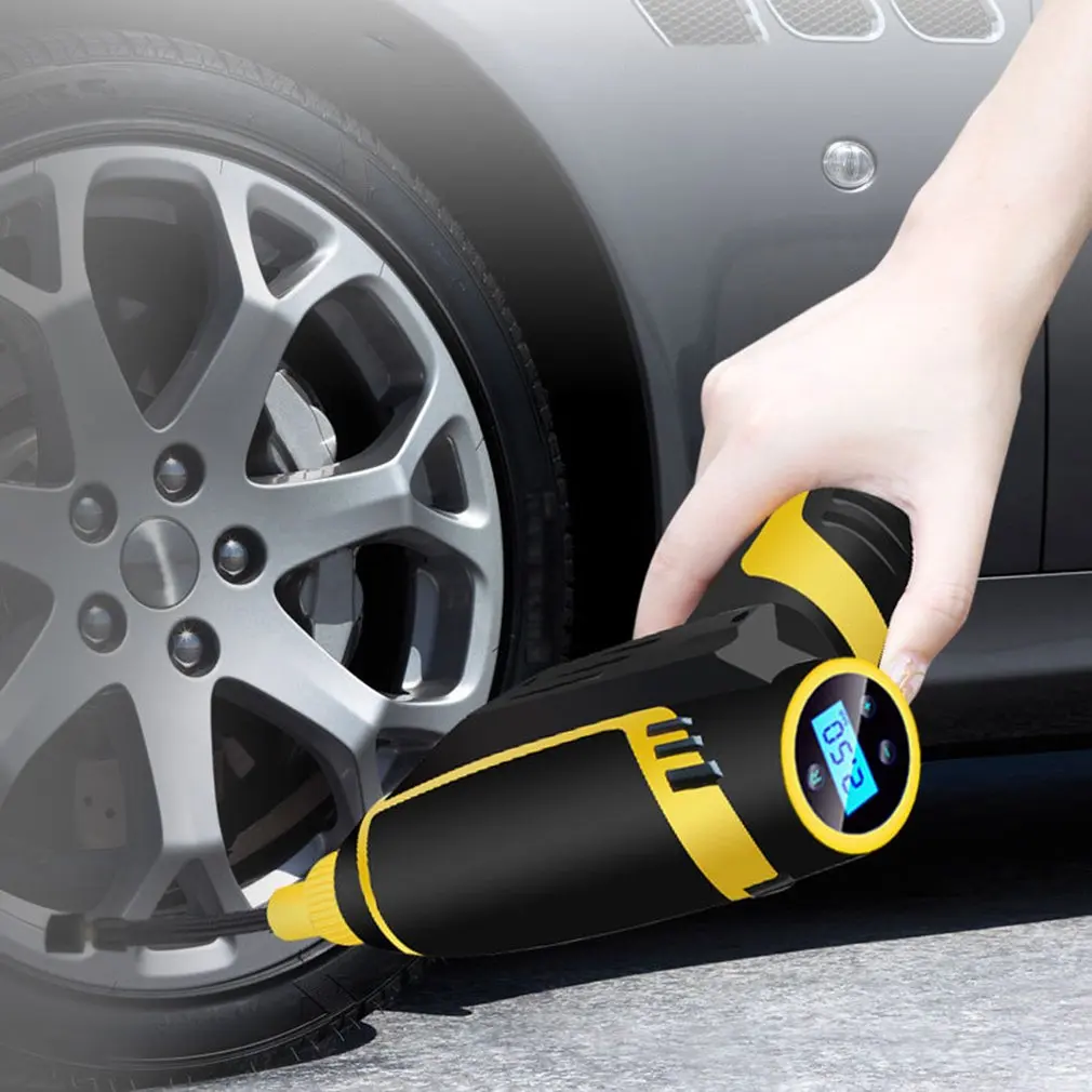 Portable Handled Digital Air Compressor Pump USB Rechargable Car Air Compressor