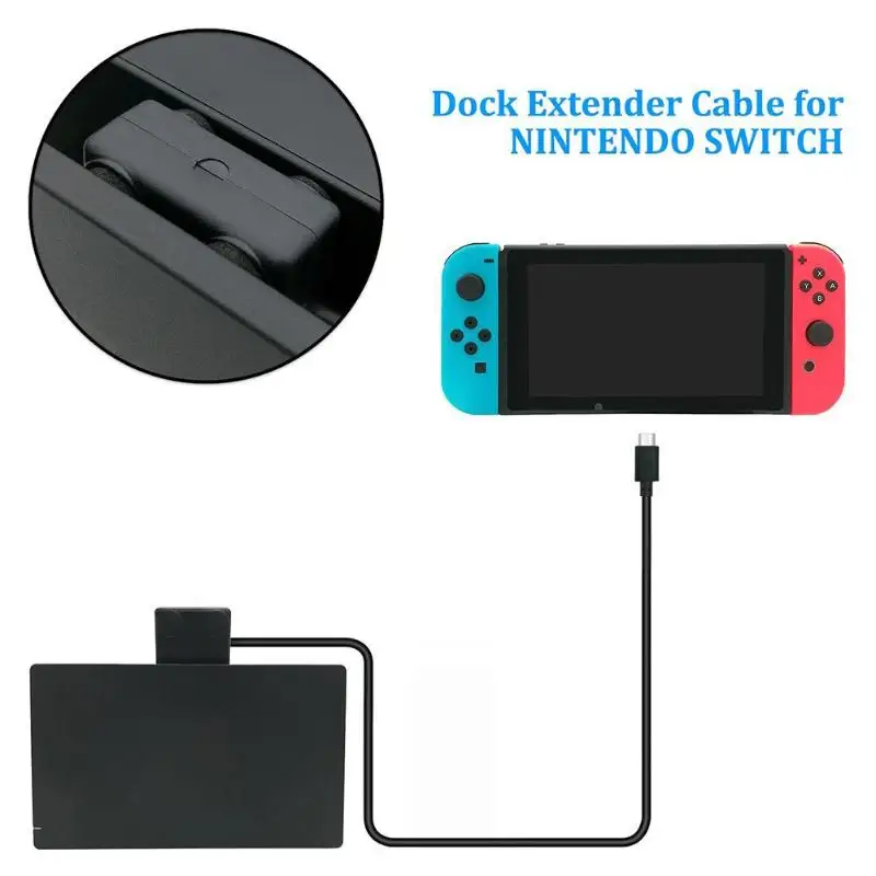 ALLOYSEED 10Gbps TYPE-C 3.1 Non-slip Dock and Charger Extender Cable for Nintendo Switch / Nintendo NS NX Extension Hot
