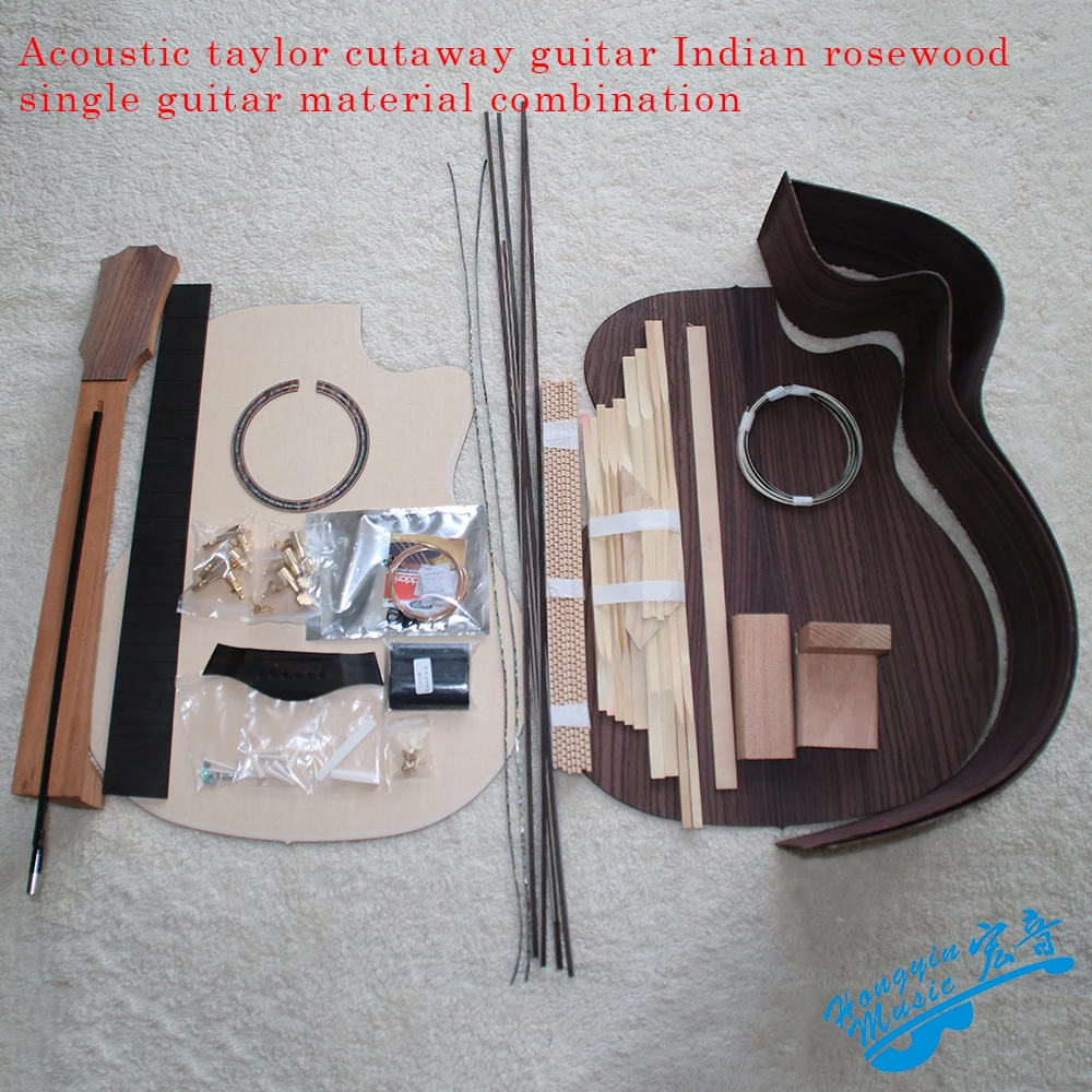41inch Taylor Cutaway G Type Acoustic Guitar DIY Kit African Mahogany Okoume Neck Rosewood Back