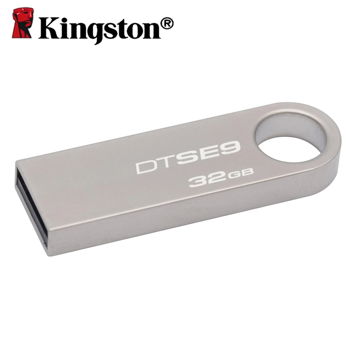 Kingston USB 2,0 мини флеш-накопитель в виде ключа 8 ГБ 16 ГБ 32 ГБ металлический корпус флеш-накопитель память otg Флешка USB флэш-диск DTSE9