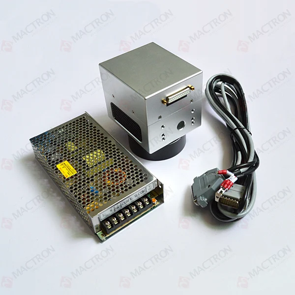 10W/20W/30W Fiber Laser Galvanometer Scanner Head 10MM Input Aperture With DC Power Supply