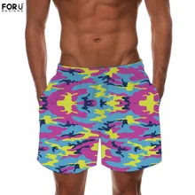FORUDESIGNS/разноцветные камуфляжные Стильные шорты с принтом для фитнеса, бодибилдинга, мужские повседневные дышащие шорты больших размеров, быстросохнущие пляжные шорты для мальчиков