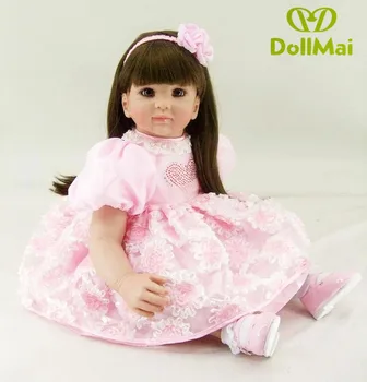

Noble princess Girl Doll Reborn toddler silicone vinyl reborn baby dolls toys for children gift 24" 60cm